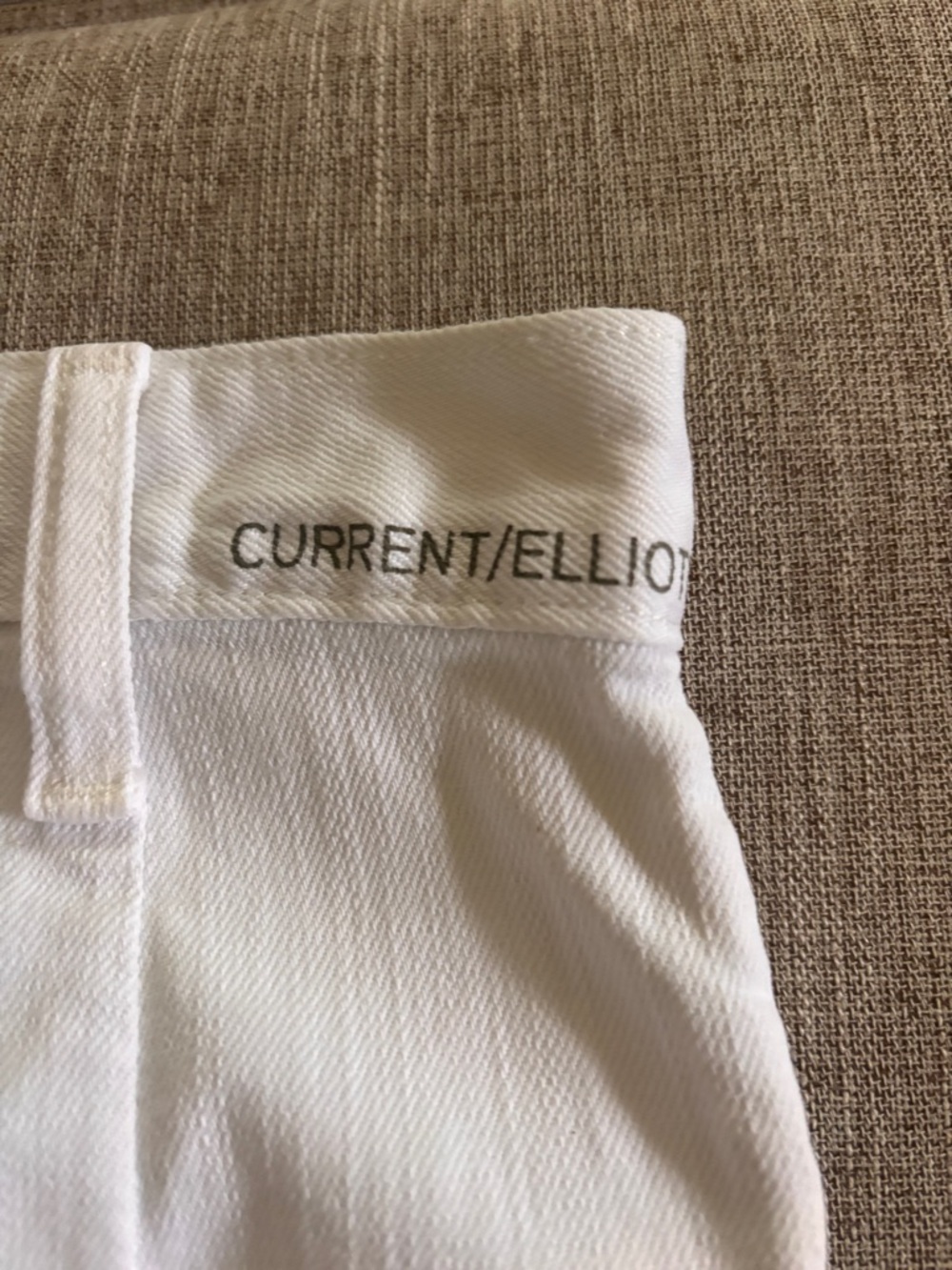 Current Elliott White Button-Front Denim Pencil Skirt - Picture 7 of 7